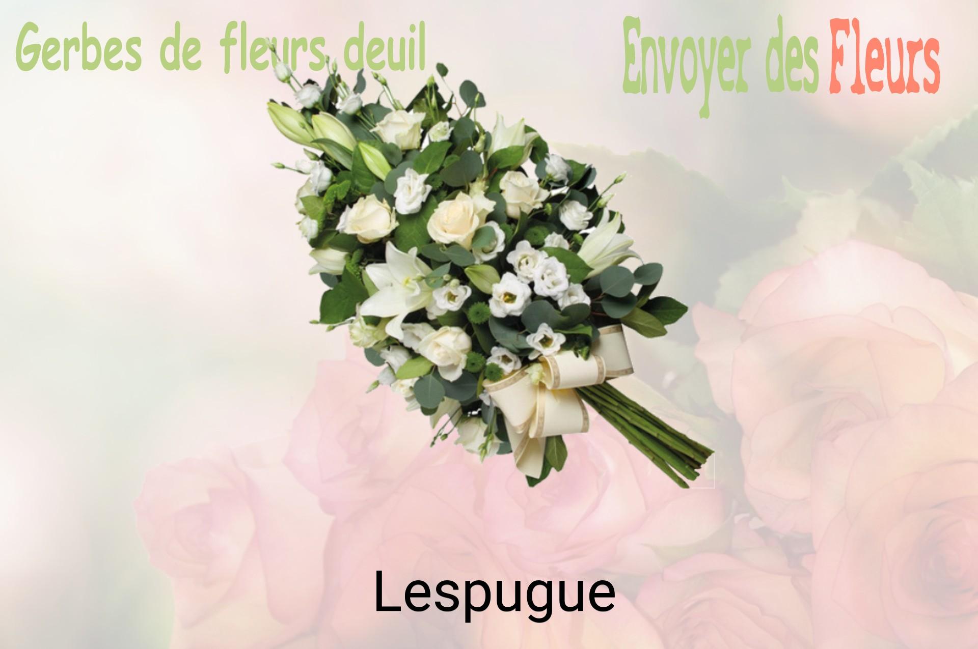 Gerbe de fleurs de deuil livrée à Lespugue